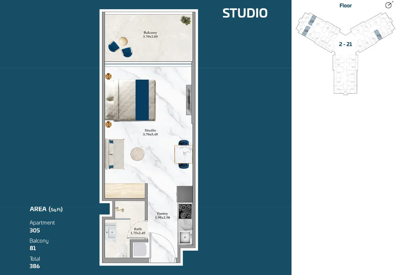 Studio plan