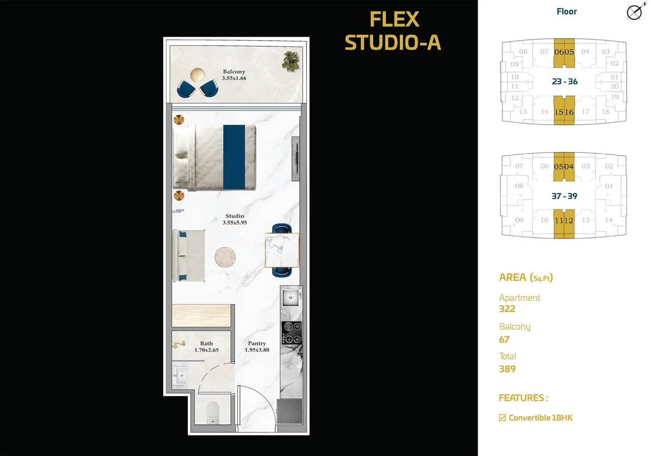 Flex Studio Flex Studio A plan