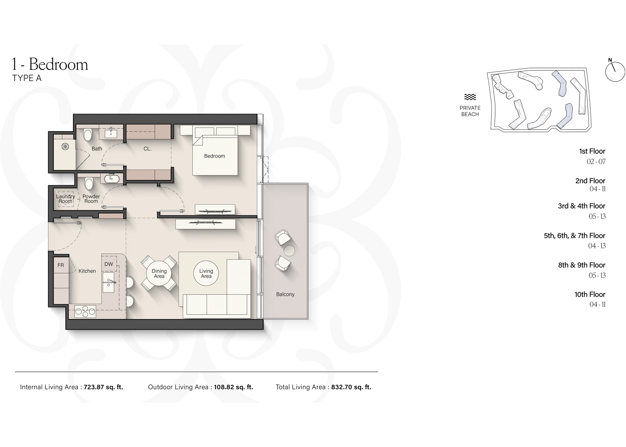 1 Bedroom 1 Bedroom - A plan