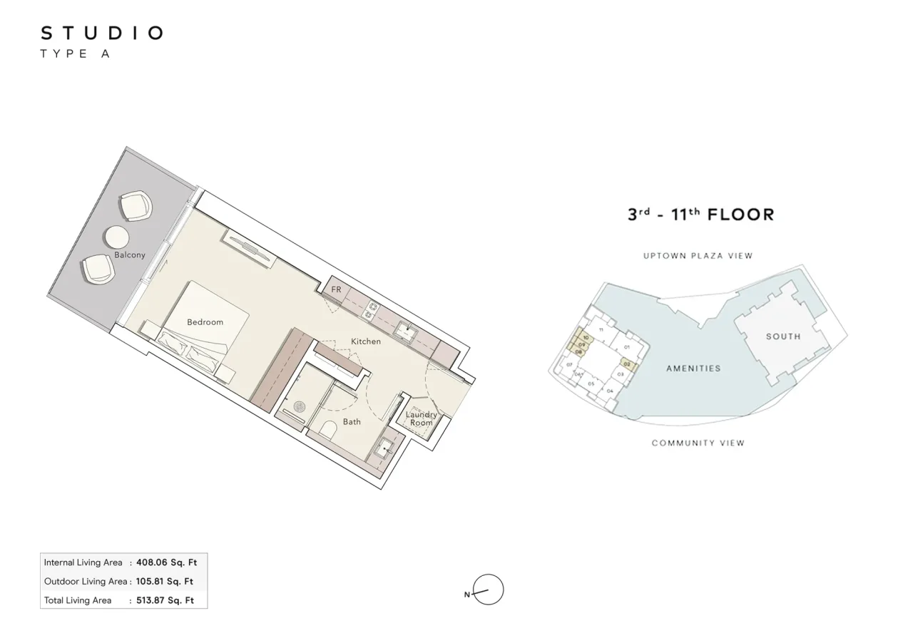 Studio Studio Type - A plan