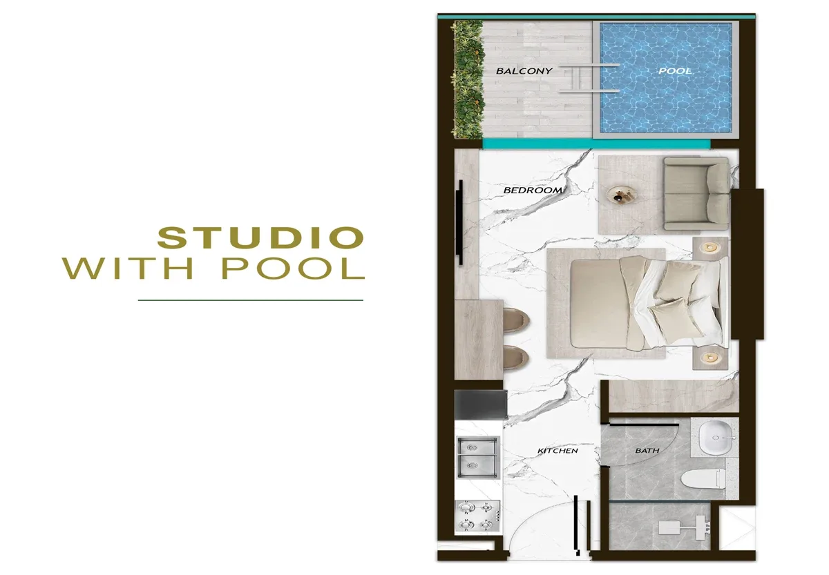 studio Studio + Pool plan